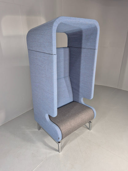 Vintage Materia Point Chair Swedish Blue and Grey Modern Design EB12870
