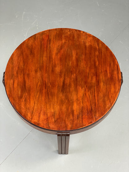 Vintage Circular Side Table Art Deco Style 1950s Retro EB11882