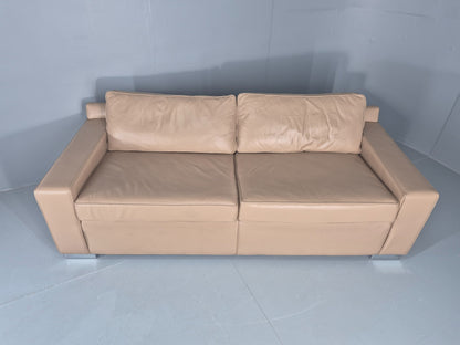 Modern Design 3 Seater Leather Sofa Moores Interiors Bespoke Quality EB11996