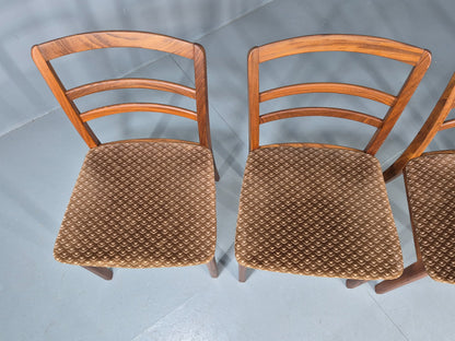 4 Vintage G plan Dining Chairs  Ladder Back Original Seats Teak 1970s EB12174