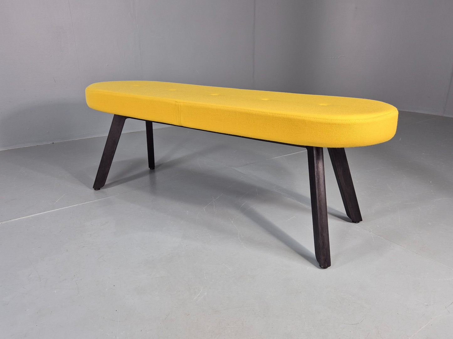 Modern Bench Seat Yellow Cloth Retro Inspired Commercial Quality EB12249