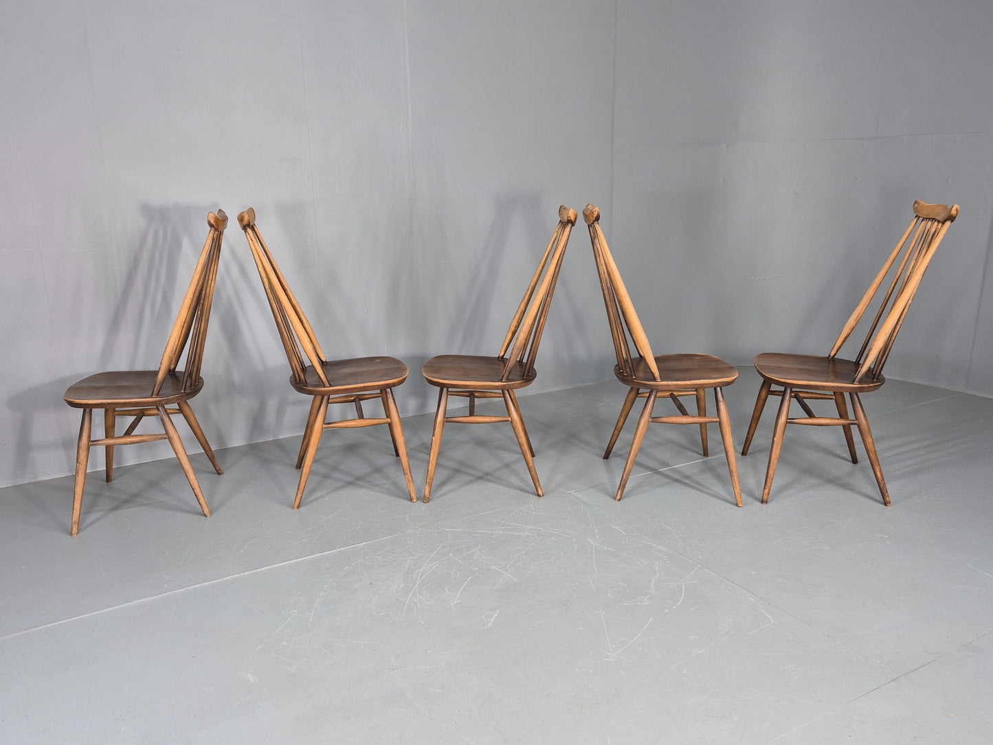 5 Vintage Ercol Goldsmith chairs 1970s Originals EB12464
