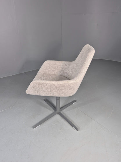 Vintage Swivel Tub Chair Hitch Mylius Modern Design Retro Cream  EB12842