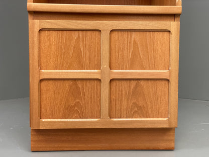 Vintage Nathan Teak Unit Glazed Display Shelving Retro 1970s Squares EB12897