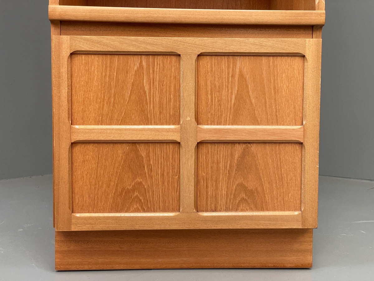 Vintage Nathan Teak Unit Glazed Display Shelving Retro 1970s Squares EB12897
