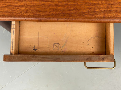 Vintage Teak Coffee Table Danish Mid Century 1960s Drawer Cane EB12356