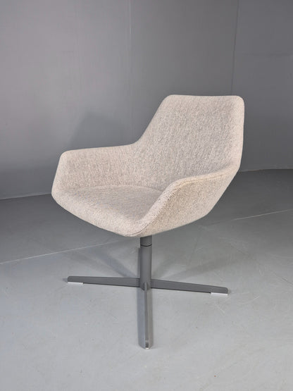 Vintage Swivel Tub Chair Hitch Mylius Modern Design Retro Cream  EB12843