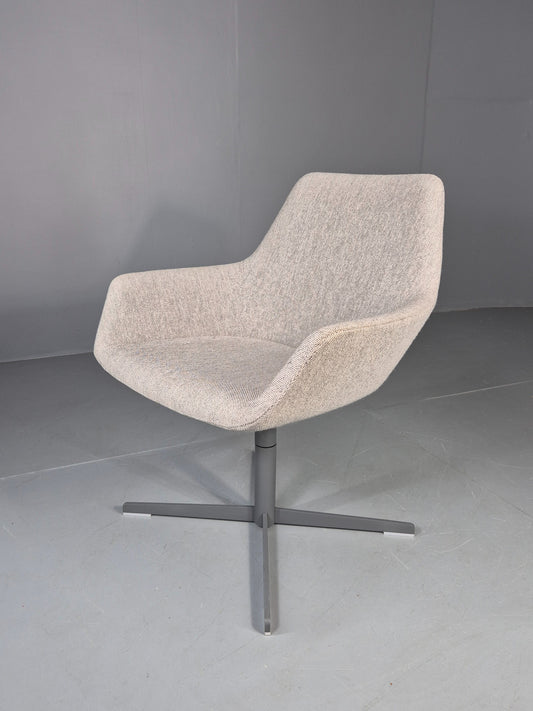 Vintage Swivel Tub Chair Hitch Mylius Modern Design Retro Cream  EB12843