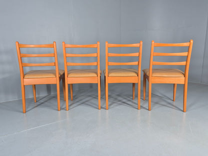 4 Vintage Schreiber Dining Chairs 1970s Retro Mid Century Dining Chairs EB12183