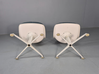 8 Maurice Burke Arkana 1960s Dining Chairs Plastic Alloy Swivel Retro EB11945