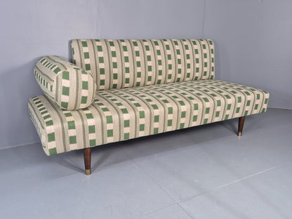 Vintage Danish Day Bed in Lost and Found New Upholstery 1950s Original EB12542