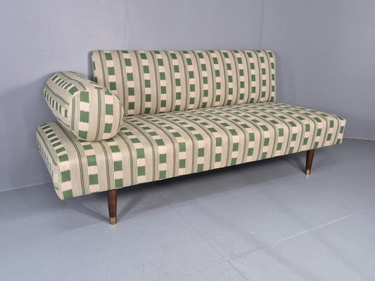 Vintage Danish Day Bed in Lost and Found New Upholstery 1950s Original EB12542