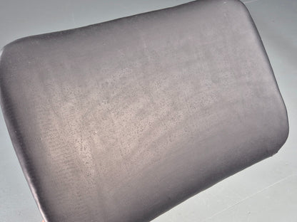 Vintage Mid Century Danish Footstool black vinyl Retro 1960s EB12093