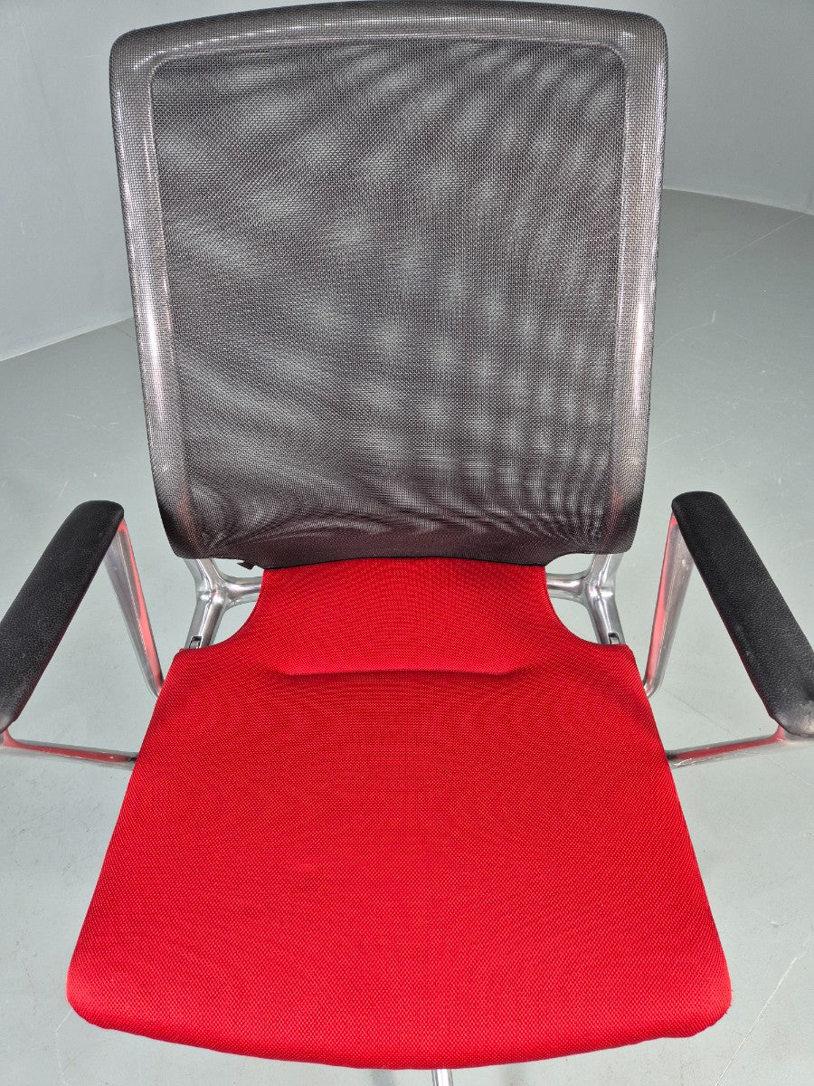 Vintage Vitra Media Office Chair Red and Black EB12245
