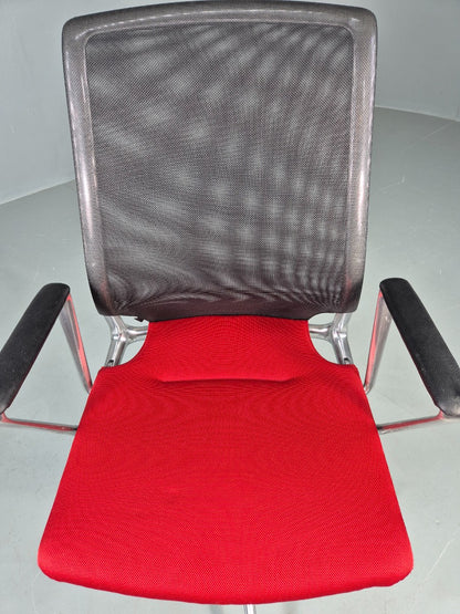 Vintage Vitra Media Office Chair Red and Black EB12245