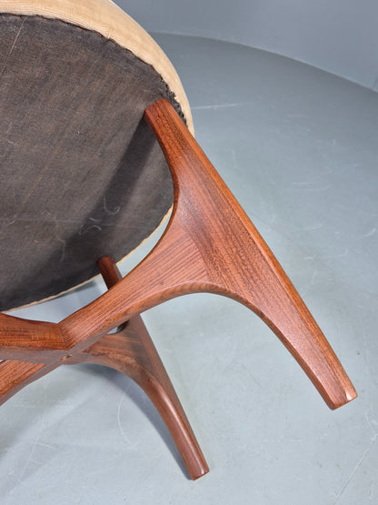 Vintage G Plan Circular Stool Fresco Range 1970s Teak Frame MCM Retro EB13067
