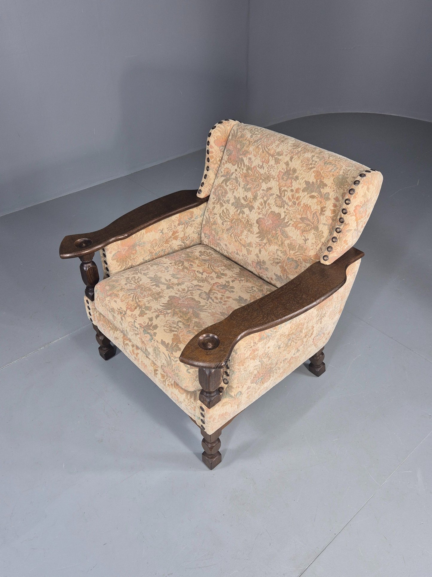 Vintage Danish Lounge Chair 1970s Kjaernaulf Style Retro EB11957