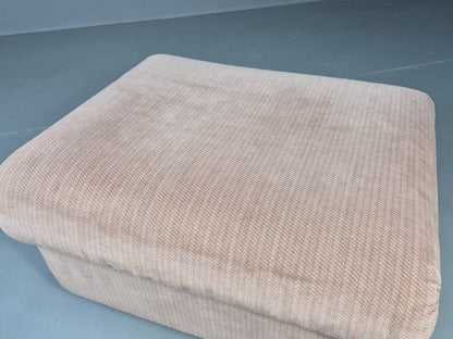 Vintage Footstool 1980s Retro Biege Dralon EB12559