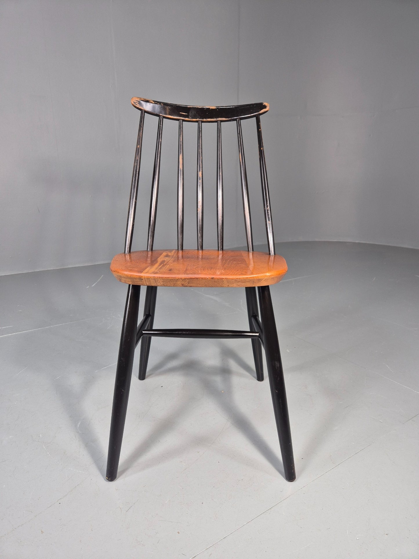 Vintage Ilmari Tapiovaara Fanett Chair Beech and Teak Retro MCM 1950s EB11602