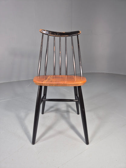 Vintage Ilmari Tapiovaara Fanett Chair Beech and Teak Retro MCM 1950s EB11602