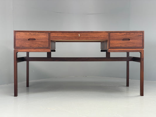 Vintage 1960s Rosewood Desk Arne Wahl Iverson Mid Century Danish Drawer EB12284