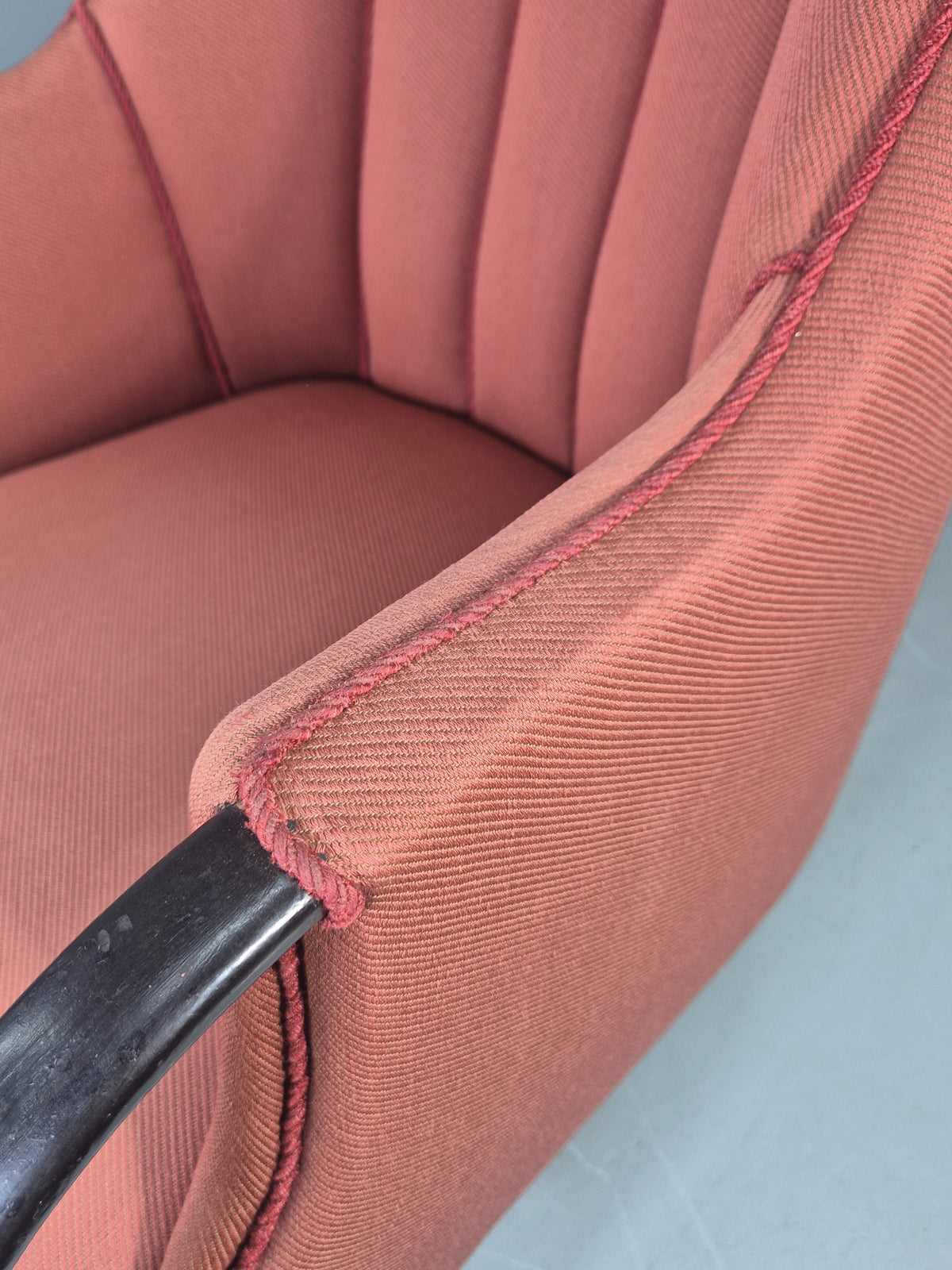 Vintage Danish Lounge Chair 1940s Design Viggo Jorgensen Attrb 1950s EB12761