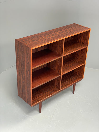 Vintage Danish 1970s Bookcase Mid Century Shelving Retro Darkwood EB12067
