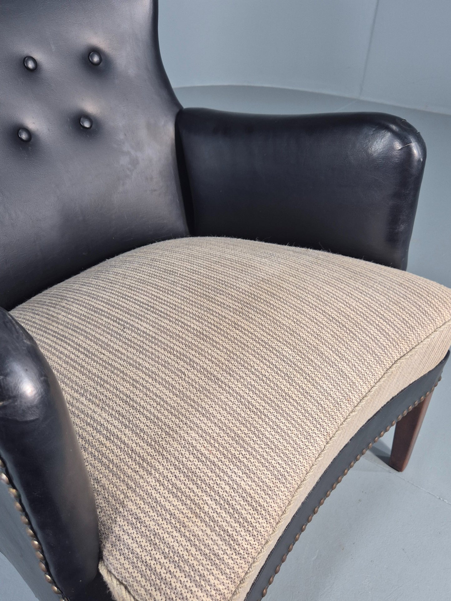 Vintage Danish Mid Century Armchair 1950s Design Organic Modernism Retro EB12192