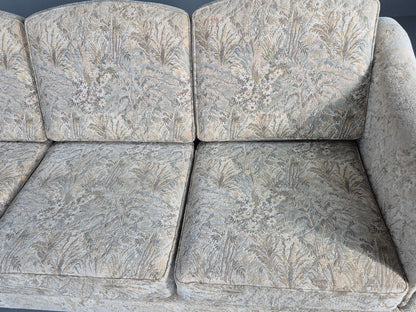 Vintage Danish 3 seater Sofa 1980s Floral Cotton Velour retro MCM EB12562