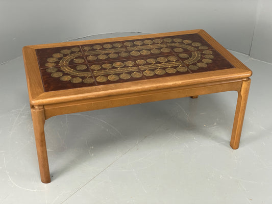 Vintage Nathan Coffee Table Tile Topped 1970s Retro Rectangular EB12279