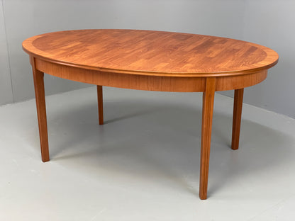 Vintage Teak Dining Table Oval Extending Mid Century Retro W Lawrence EB12953