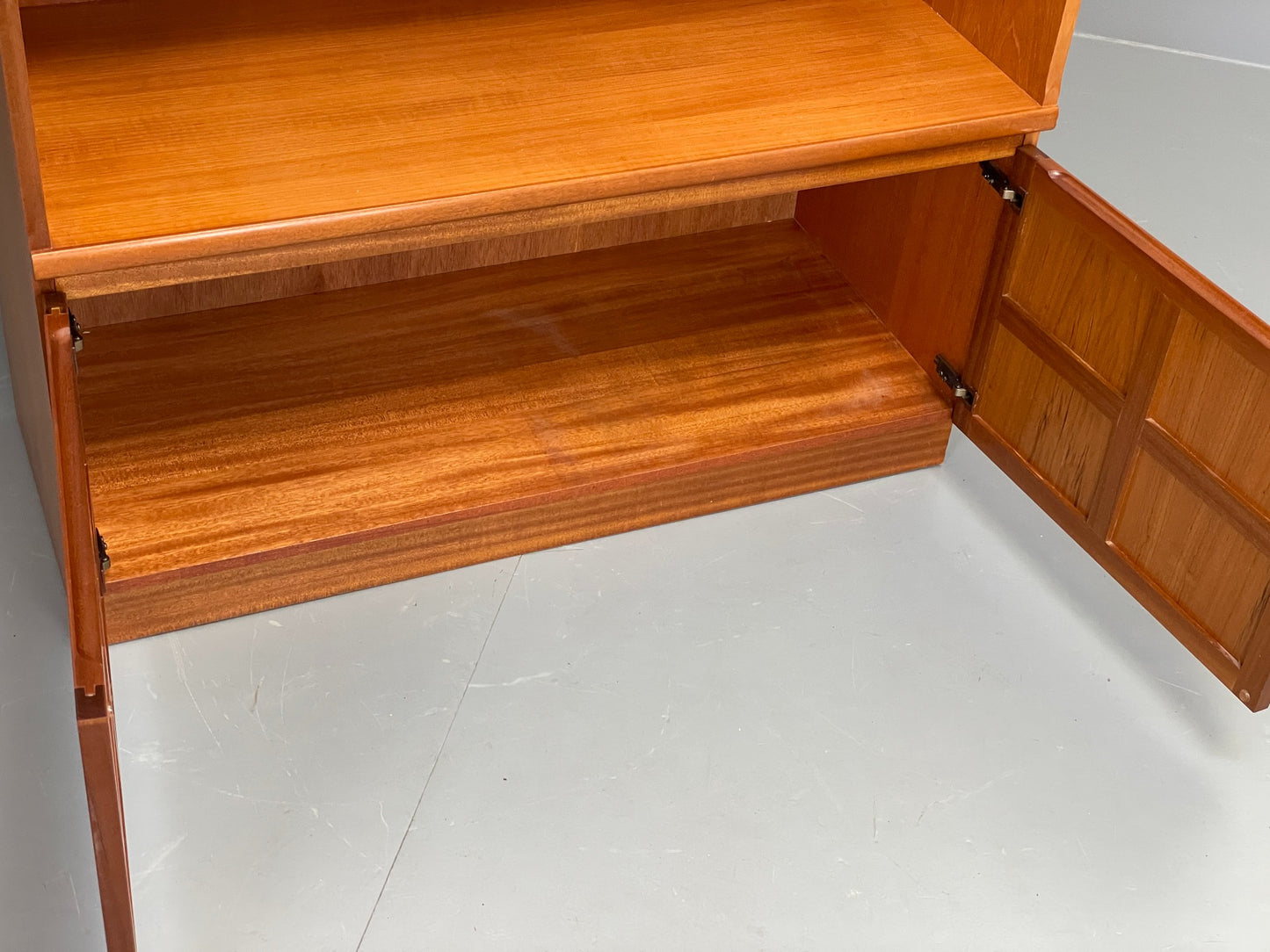 Vintage Nathan Wall Unit Teak Squares 1970s Retro Shelving Glazed EB11969