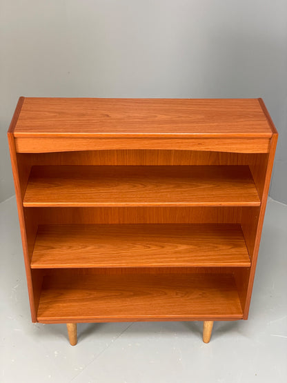 Vintage 1970s Teak Bookcase Retro Mid Century Adjustable Shelving EB12974