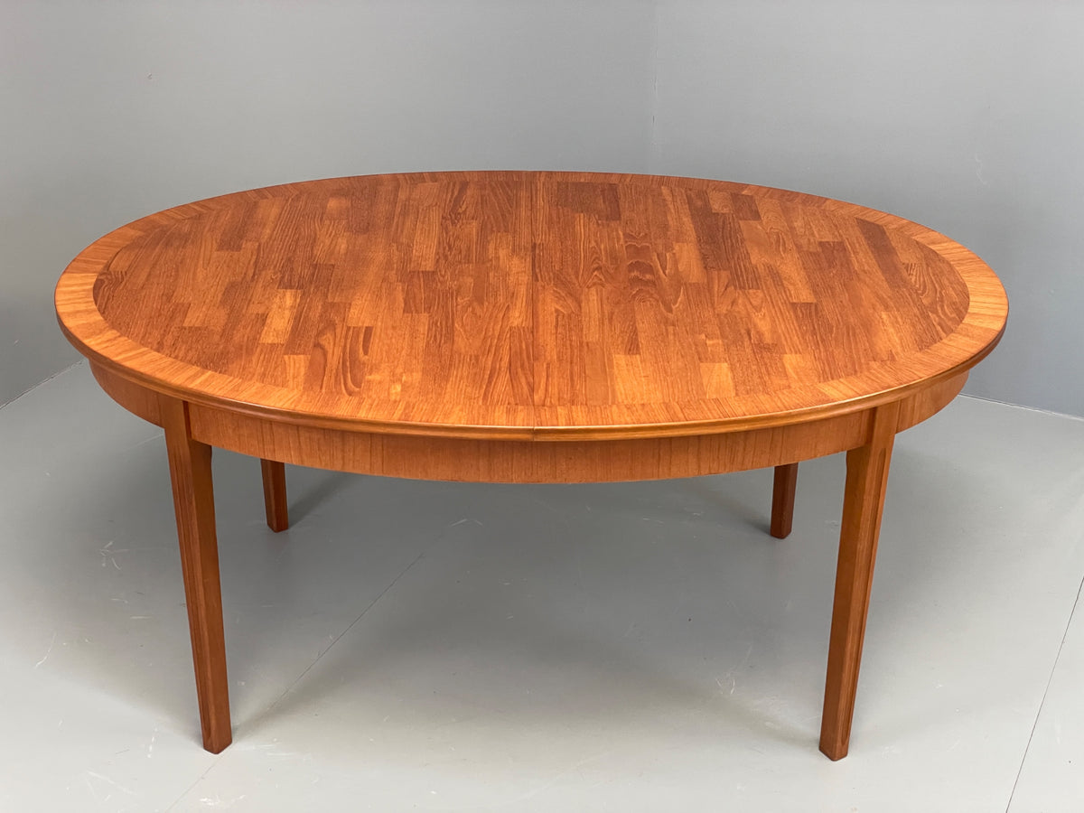 Vintage Teak Dining Table Oval Extending Mid Century Retro W Lawrence EB12953