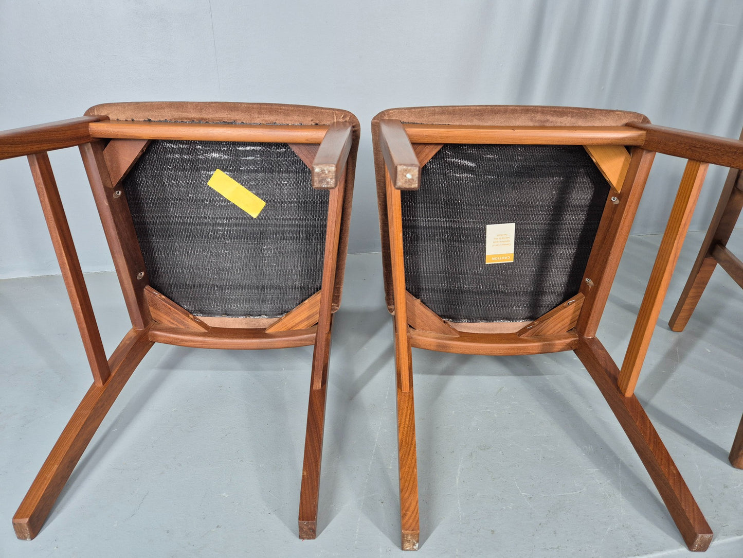 6 Vintage Mid Century Dining Chairs Teak 1970s Original Retro EB12254