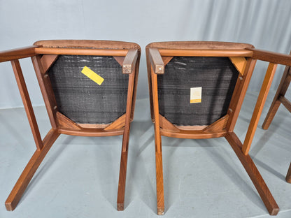 6 Vintage Mid Century Dining Chairs Teak 1970s Original Retro EB12254