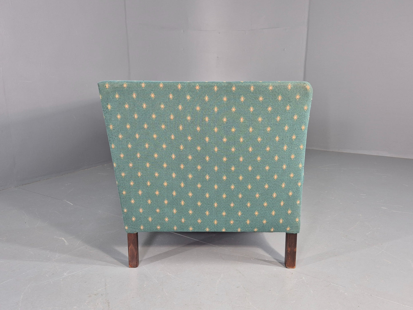 Vintage Danish Mid Century 2 Seater Sofa 1980s Retro Green EB12539