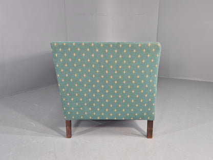 Vintage Danish Mid Century 2 Seater Sofa 1980s Retro Green EB12539