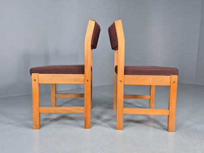 2 Vintage Teak Dining Chairs 1970s Church Office Home EB12176