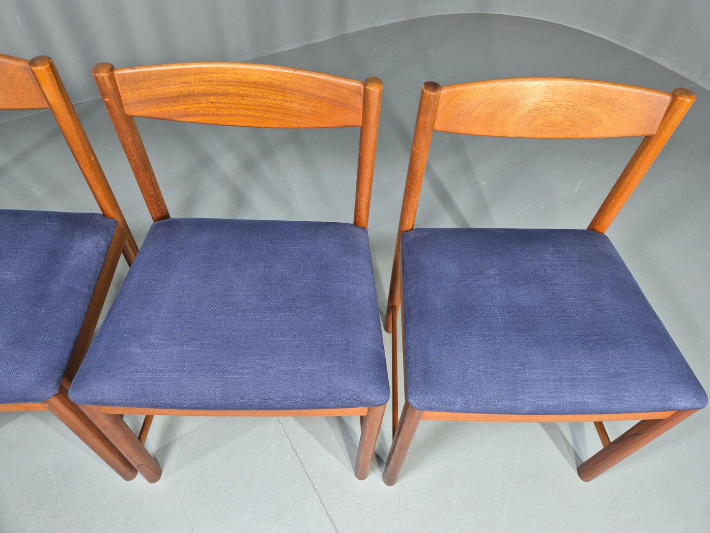 4 Mid Century Dining Chairs Teak Frame McIntosh 1970s Retro EB12161