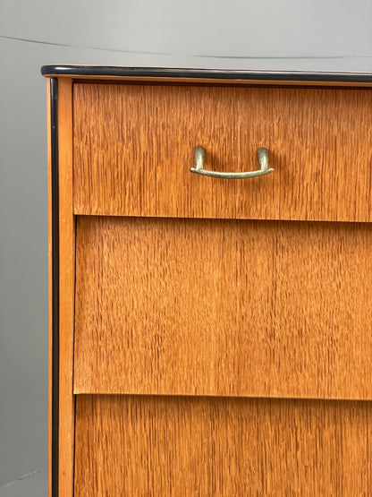 Vintage Chest Of Drawers Avalon Oak 1960s Mid Century Retro EB12198