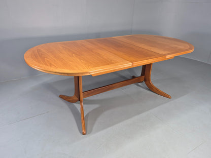Vintage Oval Teak Dining Table Extending Parker Knoll 1980s Retro EB13140