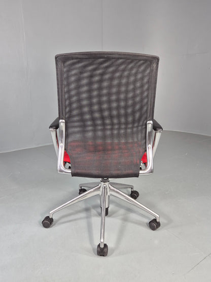 Vintage Vitra Media Office Chair Red and Black EB12246