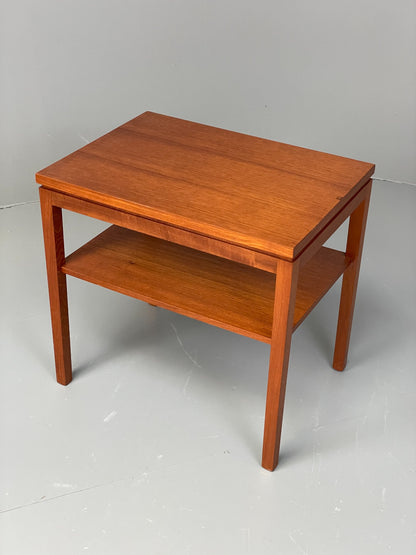Vintage Side Table Teak 1960s Danish Mid Century Retro Magazine Shelf EB12810