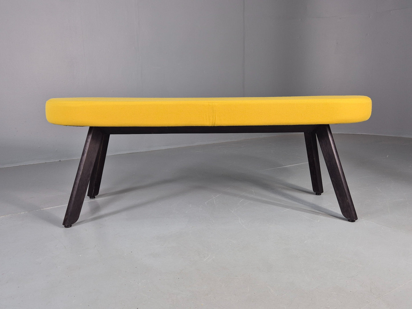 Modern Bench Seat Yellow Cloth Retro Inspired Commercial Quality EB12249