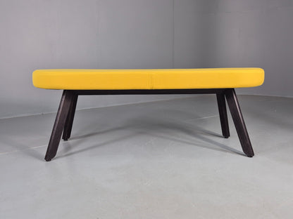 Modern Bench Seat Yellow Cloth Retro Inspired Commercial Quality EB12249