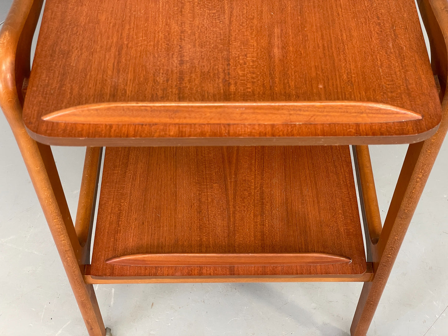 Vintage Teak Drinks Trolley 1960s Mid Century Beech On Castors Retro EB12505