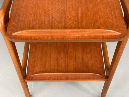 Vintage Teak Drinks Trolley 1960s Mid Century Beech On Castors Retro EB12505