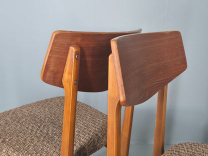 Vintage Dining Chairs Mid Century Teak and Beech 1960s Retro EB11955