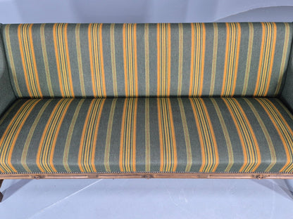 Vintage 3 seater Sofa Danish Design Green Wool Cloth 1970s Retro EB12758